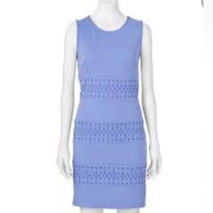 Apt. 9 Striped Laser Cut Panel Sheath Dress Medium